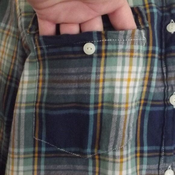 DENIM & SUPPLY Ralph Lauren Plaid Shirt, XL, Brushed Cotton Flannel, Tab sleeves - Picture 4 of 11